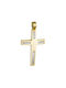 Herren Gold Kreuz 14K