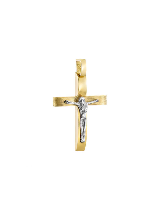 Herren Gold Kreuz 14K