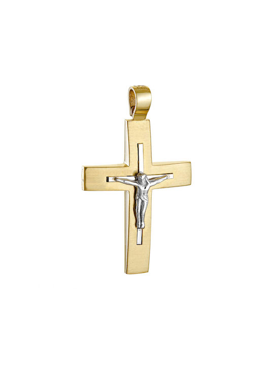 Herren Gold Kreuz 14K