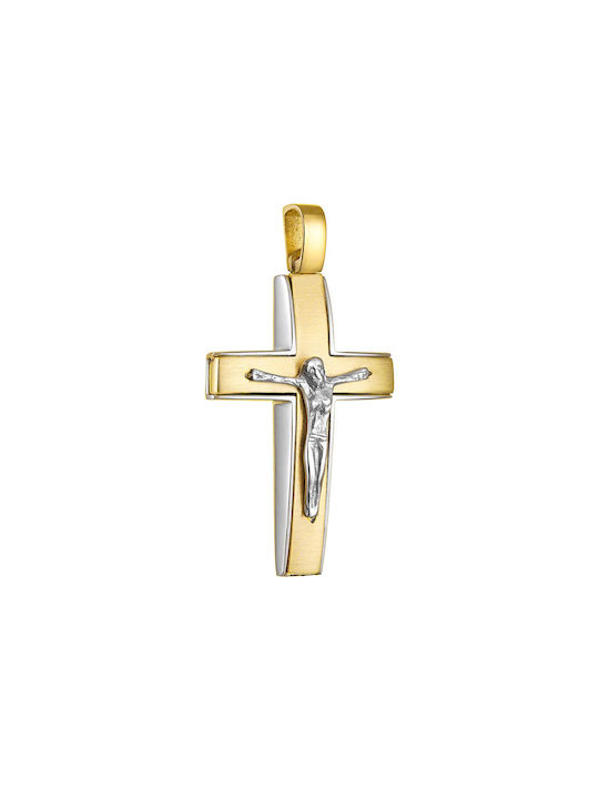 Herren Gold Kreuz 14K