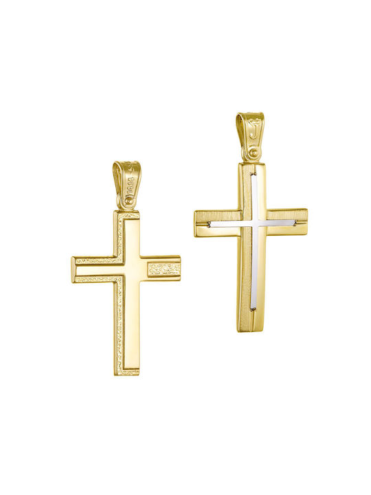 Herren Gold Kreuz 14K