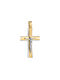 Herren Gold Kreuz 14K