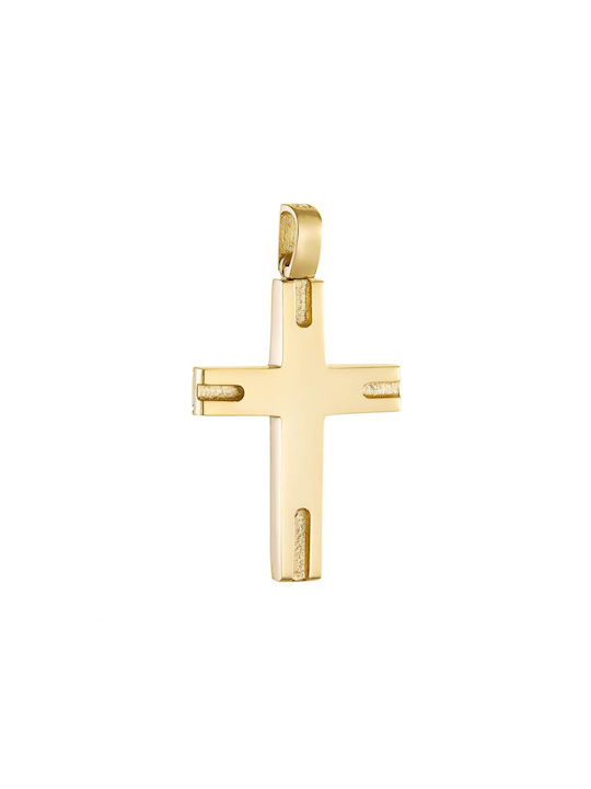 Herren Gold Kreuz 14K