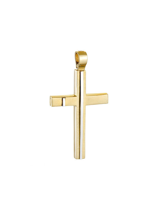 Herren Gold Kreuz 14K