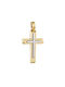 Herren Gold Kreuz 14K