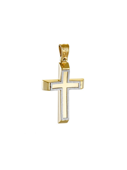 Herren Gold Kreuz 14K