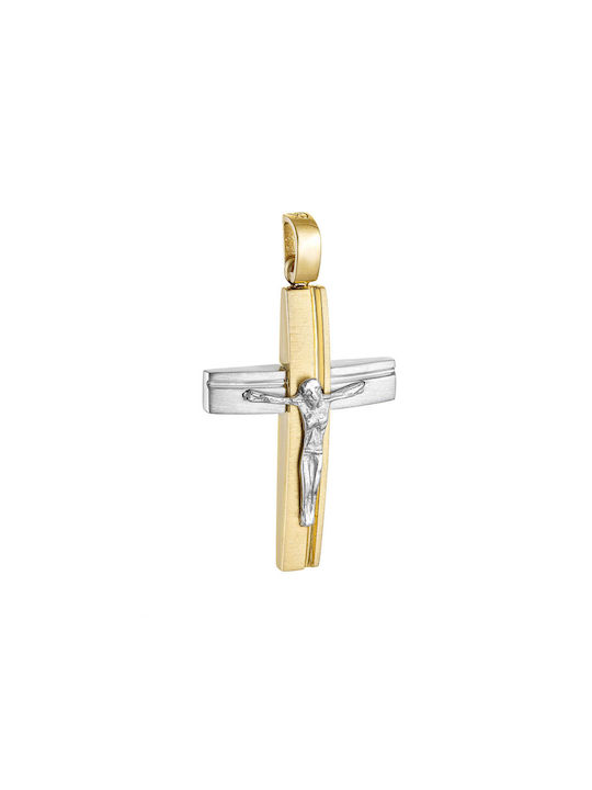 Herren Gold Kreuz 14K