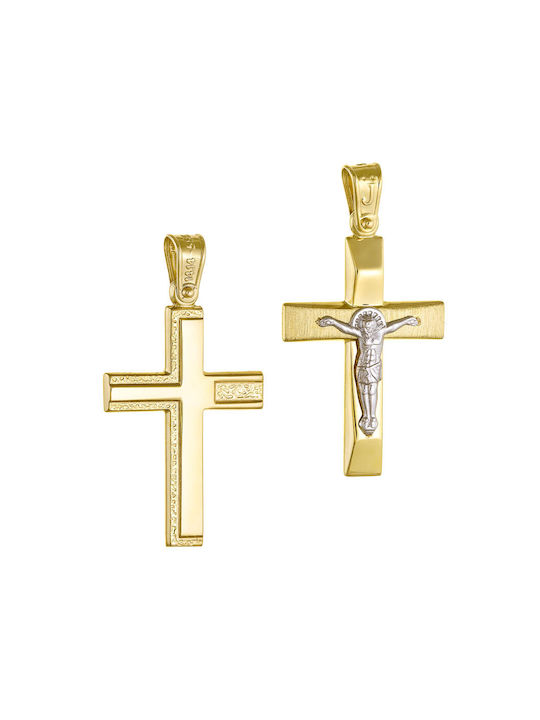 Herren Gold Kreuz 14K