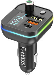 Earldom FM Transmitter Autovehicul cu Bluetooth / USB / Type-C
