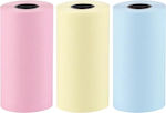 Hurtel Set of colorful paper rolls for the HURC9 cat mini thermal printer - 3 pcs.