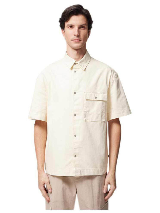 Outhorn Men's Shirt Short Sleeve Denim Ecru