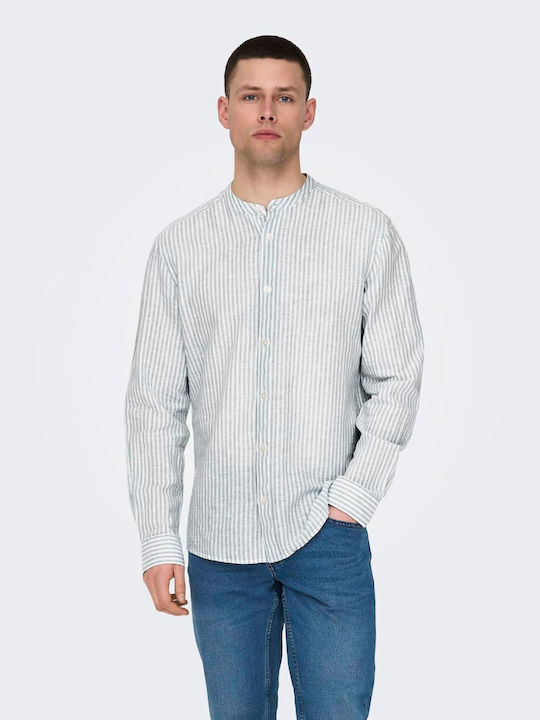 Only & Sons Caiden Μακρυμάνικo Λινό Πουκάμισο Ρ...