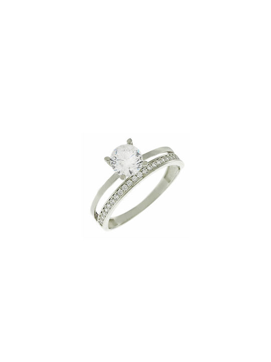 Mono ring White Gold K14