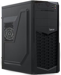 Spacer Krypton Midi Tower Κουτί Υπολογιστή Μαύρο