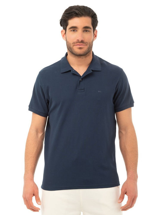 Be:Nation Bluza Bărbătească cu Mânecă Scurtă Polo BLUE