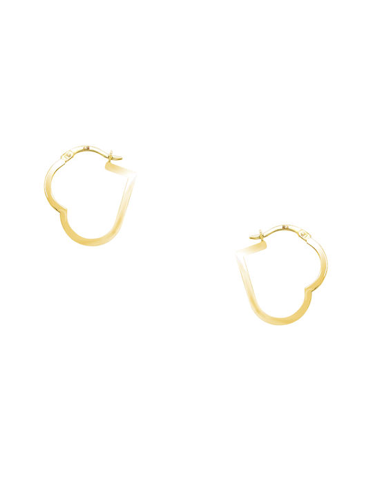 Earrings Hoops made of Gold 14K