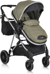 Moni Kali Adjustable 2 in 1 Baby Stroller Suitable for Newborn Olive Green