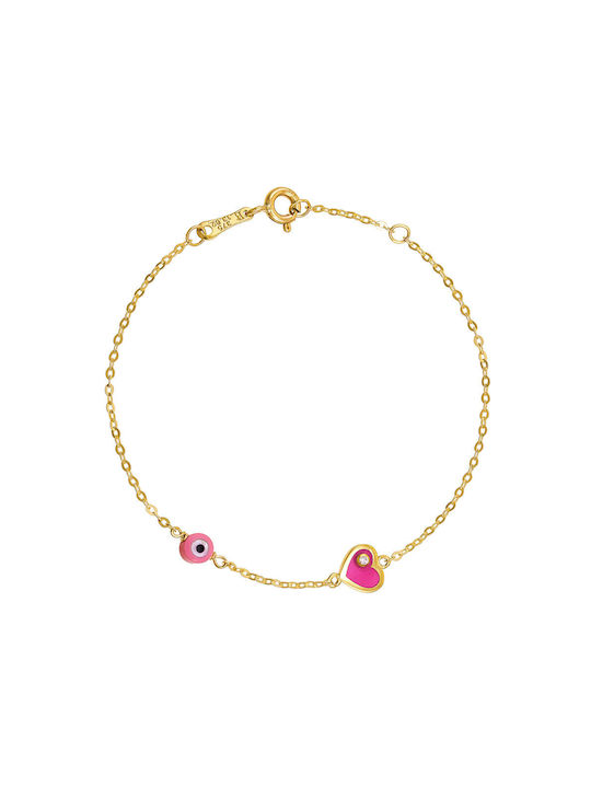 Kids Gold Bracelet 14K for Girl