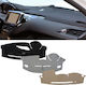 Kokkinoplitis Car Dashboard Cover Alcantara without Emblem for Ford Puma Gray Colour