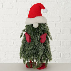 Saint Vassilis Figures Pine Branches Valerian Green Red White 24x20x47cm Polyester