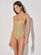 Lida Open Back Swimsuit gold