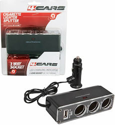 4cars Car Cigarette Lighter Adapter 12V - 24V