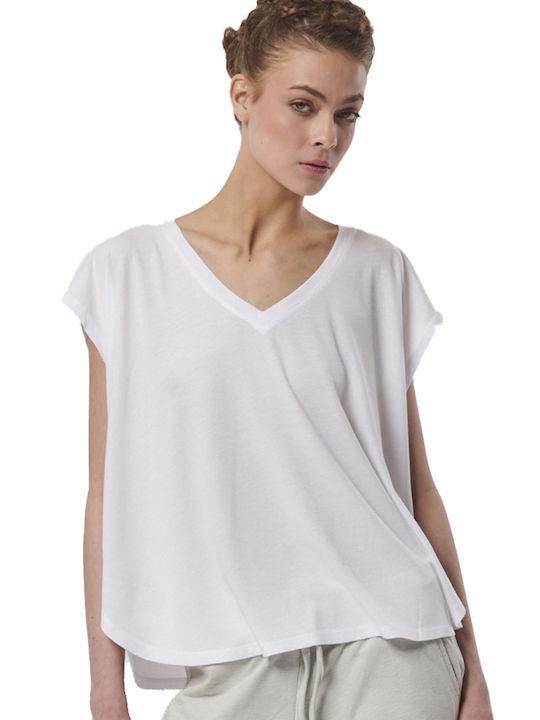 Body Action Women's Blouse Cotton Sleeveless White