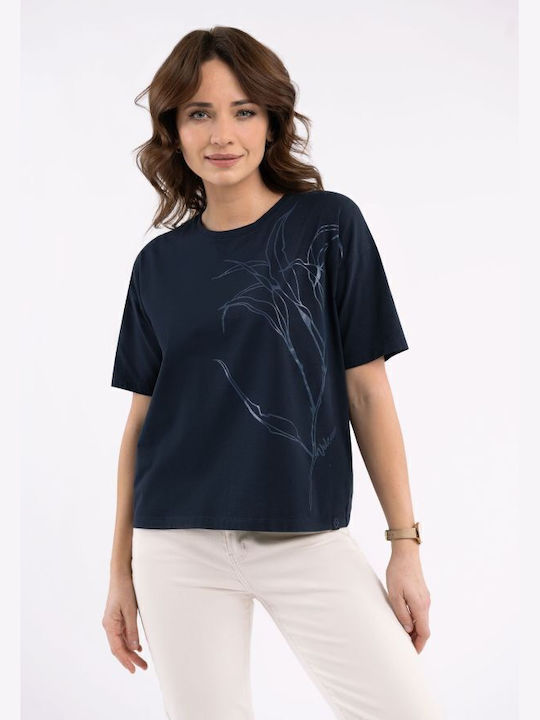 Volcano Women's T-shirt Navy