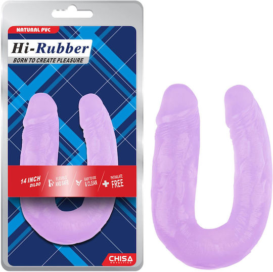 Curved Double Veined Lesbian Sex Dildo 18 Cm
