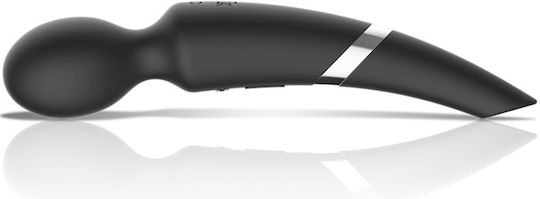 Masajator din silicon reîncărcabil Black&Silver Beck cu funcție de aspirație, negru