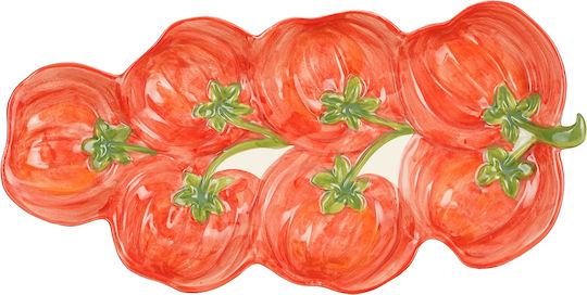 MSA Design Tomate Servierplatte Keramik Rot 31x15cm 1Stück
