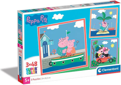 449133 Clementoni Детски пъзел Super Color Peppa Pig 3x48 части