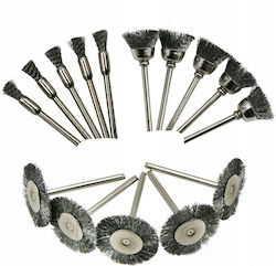 Rosfix 04B3-631F2 Drahtbürste für Bohrmaschine Set von 15Stück