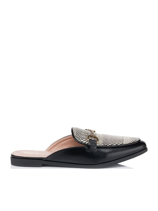 Givana Flat Mules σε Μαύρο Χρώμα