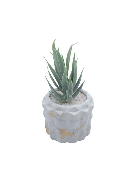 Uncle George Artificial Plant in Small Pot White 1pcs