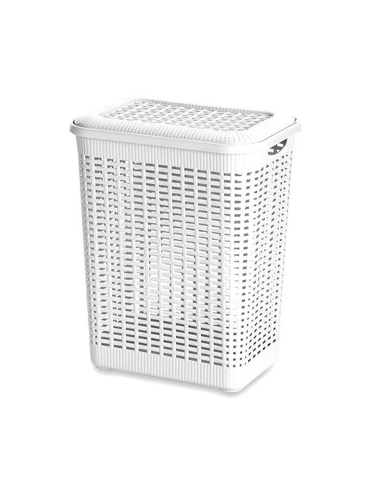 Gensini Laundry Basket Plastic 36.5x26.5x47cm White