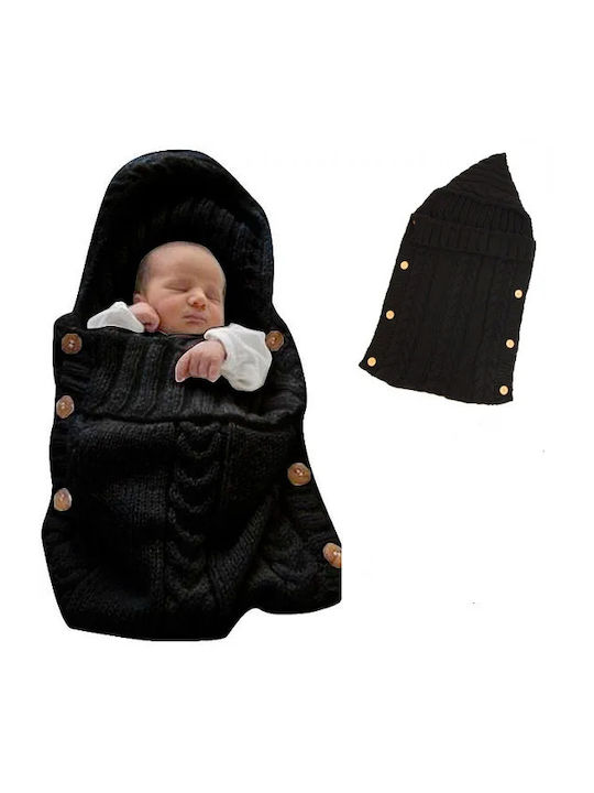 TakTakBaby Blanket Cot Knitted Black