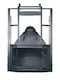 CHytiria Misailidi Τ-80 Kamin Innenbereich Gusseisen Gray 87x65x140cm