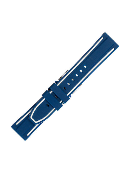 Curea de cauciuc Albastru Albastru Alb 24mm Kos...