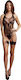 Open Bodysuit Suspenders Le Desir Crotchless Rhinestone Halter Teddy Black