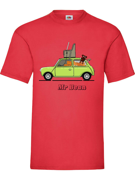 Fruit of the Loom Mr Bean T-shirt Rot Baumwolle
