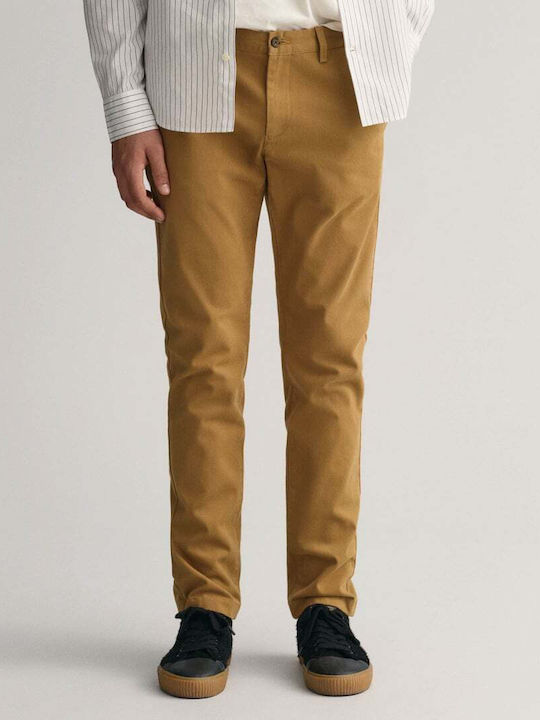 Gant Men's Trousers Chino in Slim Fit Greene