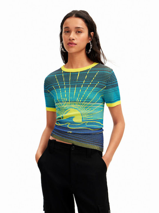 Desigual 'sun' Damen T-shirt Gestreift Multi