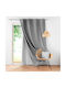 Douceur d'Intérieur Perdea Cu Capse L-c Coverline Gri 140x260cm