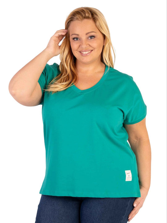 Remix Women's Blouse Cotton Green