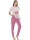 Cool Sommer Damen Pyjama-Set Pink