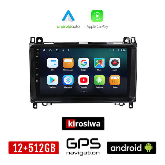 Kirosiwa Автомобилна Аудио Система (Блутут/USB/WiFi/GPS/Apple-Carplay/Android-Auto) с Тъчскрийн 9"