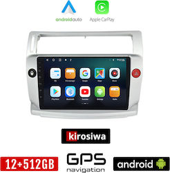 Kirosiwa Car-Audiosystem für Citroen C4 2004-2010 (Bluetooth/USB/AUX/WiFi/GPS/Apple-Carplay/Android-Auto) mit Touchscreen 9"