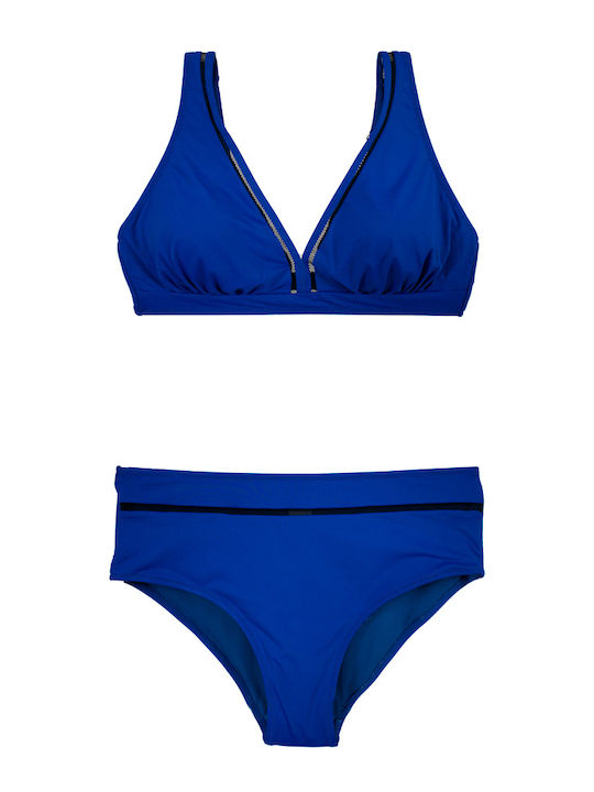 Bonito Bikini Set Bra & Slip Bottom Blue
