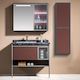 Martin Wall Hung Cabinet Bathroom Column Cabinet L35xD30xH130cm Gray